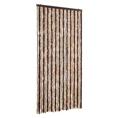 Vidaxx Fliegenvorhang 100x200 cm Chenille Beige und Hellbraun