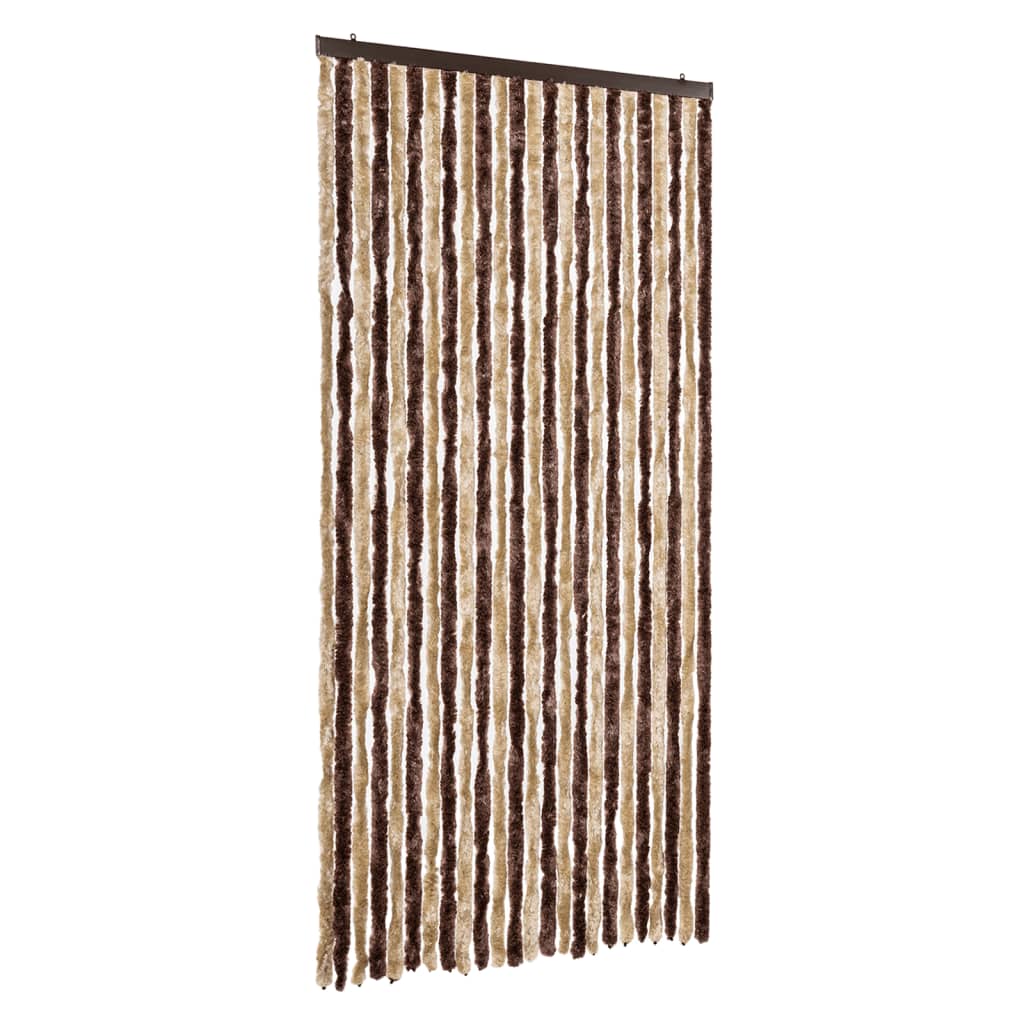 Vidaxx Fliegenvorhang 100x230 cm Chenille Beige und Hellbraun