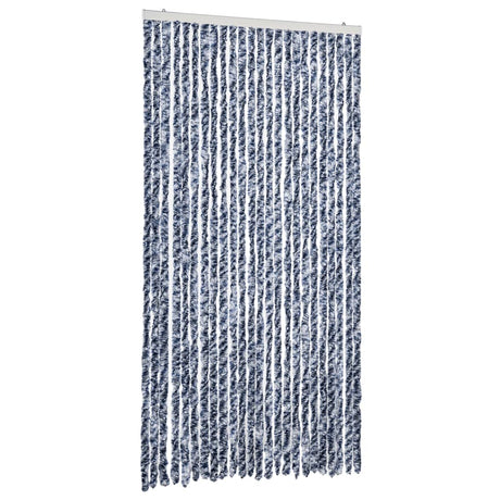 Vidaxx Fliegenvorhang 100x200 cm Chenille blau und weiß