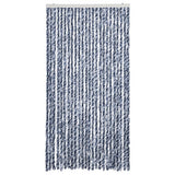 Vidaxx Fliegenvorhang 100x200 cm Chenille blau und weiß