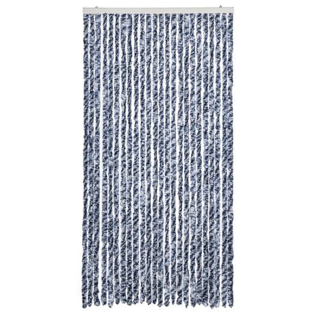 Vidaxx Fliegenvorhang 100x200 cm Chenille blau und weiß
