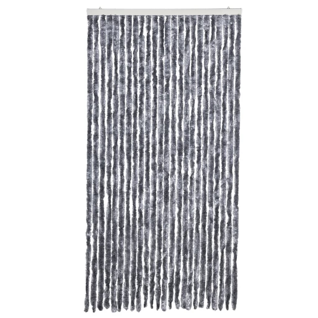 Vidaxx Fliegenvorhang 100x200 cm Chenille Silber