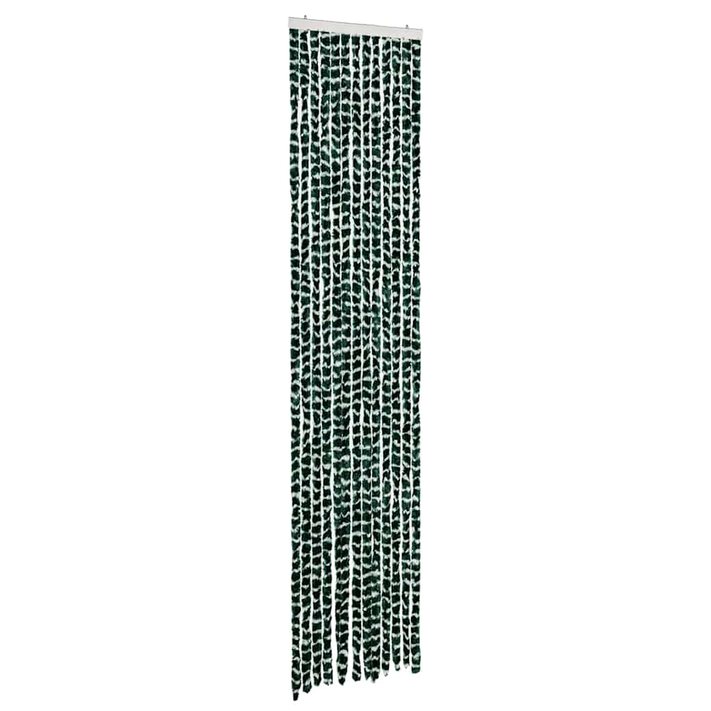 Vidaxx Fliegenvorhang 56x200 cm Chenille grün und weiß