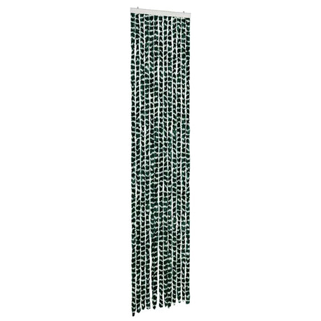 Vidaxx Fliegenvorhang 56x200 cm Chenille grün und weiß