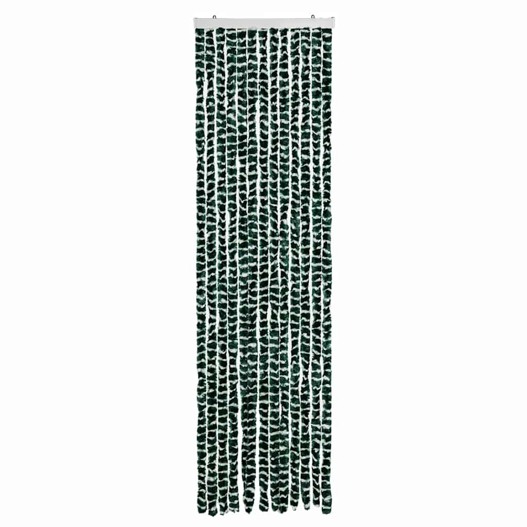 Vidaxx Fliegenvorhang 56x200 cm Chenille grün und weiß