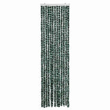 Vidaxx Fliegenvorhang 56x200 cm Chenille grün und weiß