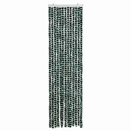Vidaxx Fliegenvorhang 56x200 cm Chenille grün und weiß
