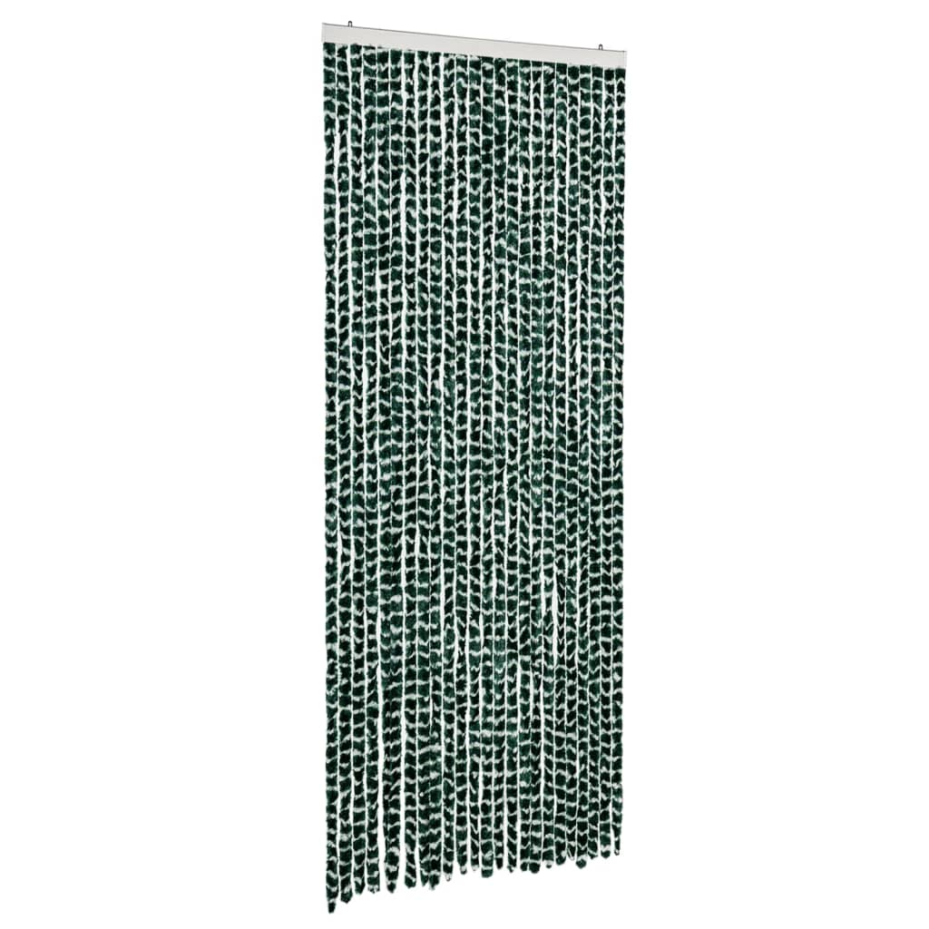 Vidaxx Fliegenvorhang 100x200 cm Chenille grün und weiß