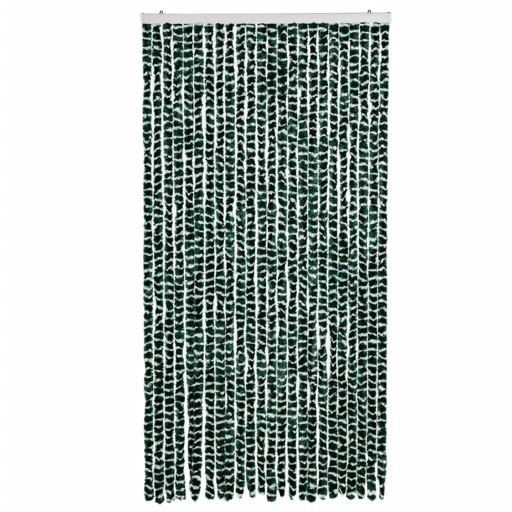 Vidaxx Fliegenvorhang 100x200 cm Chenille grün und weiß