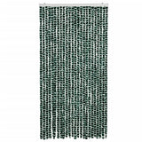 Vidaxx Fliegenvorhang 100x200 cm Chenille grün und weiß