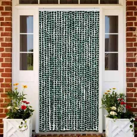 Vidaxx Fliegenvorhang 100x200 cm Chenille grün und weiß