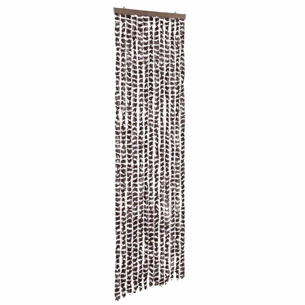 Vidaxx Fliegenvorhang 56x200 cm Chenille Beige und Braun