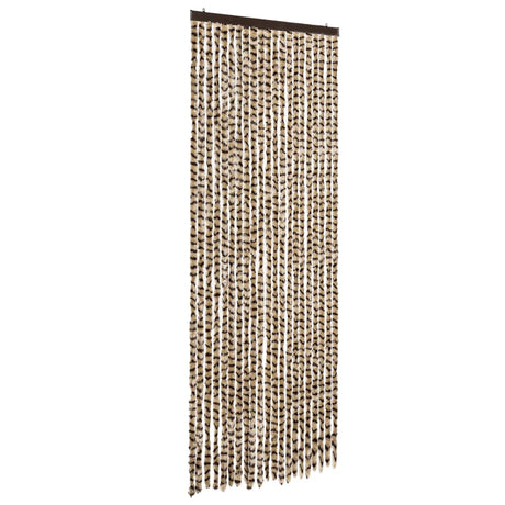 Vidaxx Fliegenvorhang 90x200 cm Chenille Beige und Braun