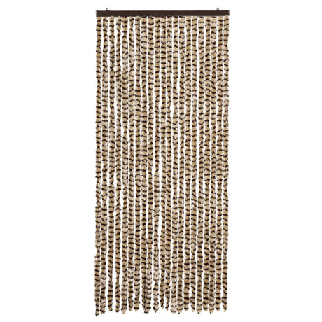 Vidaxx Fliegenvorhang 90x200 cm Chenille Beige und Braun