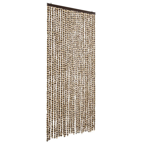 Vidaxx Fliegenvorhang 100x200 cm Chenille Beige und Braun