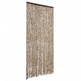 Vidaxx Fliegenvorhang 100x230 cm Chenille Beige und Braun