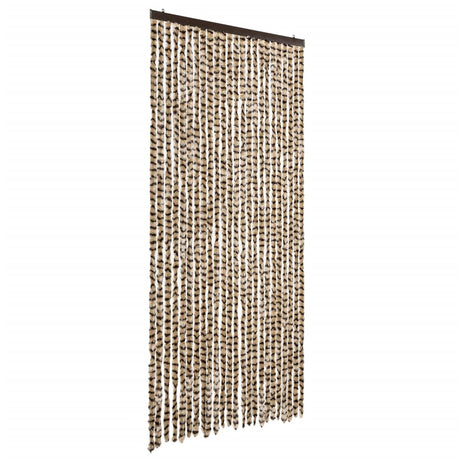 Vidaxx Fliegenvorhang 100x230 cm Chenille Beige und Braun