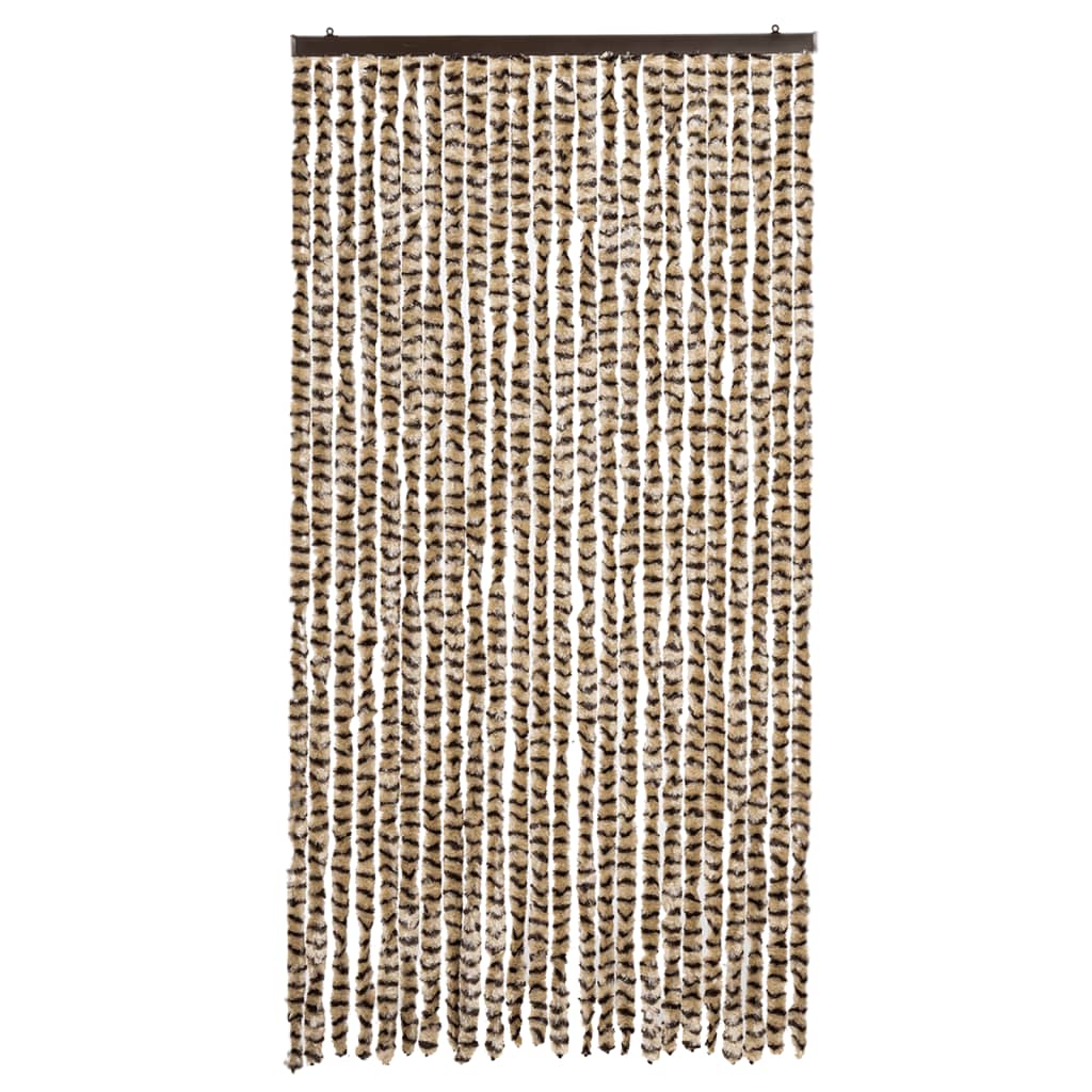 Vidaxx Fliegenvorhang 100x230 cm Chenille Beige und Braun