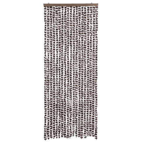 Vidaxx Fliegenvorhang 56x200 cm Chenille braun und weiß