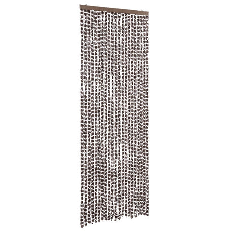 Vidaxx Fliegenvorhang 90x200 cm Chenille braun und weiß