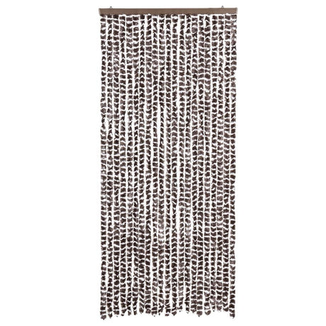Vidaxx Fliegenvorhang 90x200 cm Chenille braun und weiß
