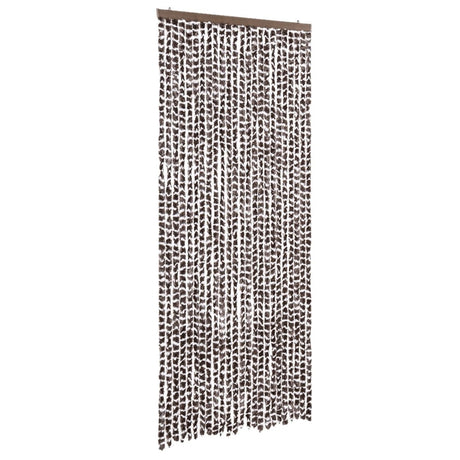 Vidaxx Fliegenvorhang 100x200 cm Chenille braun und weiß