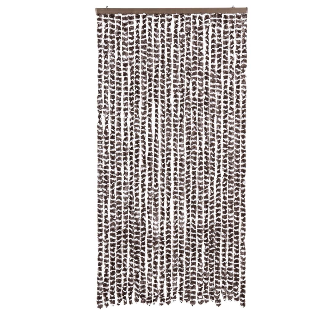 Vidaxx Fliegenvorhang 100x200 cm Chenille braun und weiß