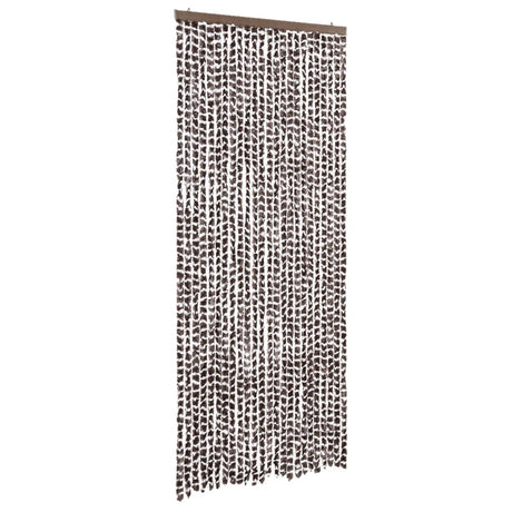 Vidaxx Fliegenvorhang 100x230 cm Chenille braun und weiß