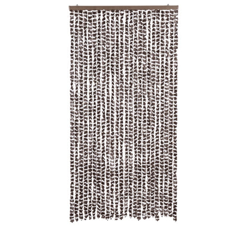Vidaxx Fliegenvorhang 100x230 cm Chenille braun und weiß