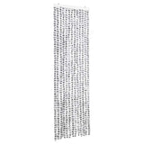 Vidaxx Fliegenvorhang 56x200 cm Chenille Hellgrau und Dunkelgrau