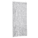 Vidaxx Fliegenvorhang 90x200 cm Chenille Hellgrau und Dunkelgrau