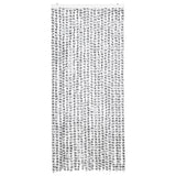 Vidaxx Fliegenvorhang 90x200 cm Chenille Hellgrau und Dunkelgrau