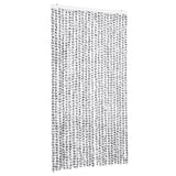 Vidaxx Fliegenvorhang 100x230 cm Chenille hellgrau und dunkelgrau
