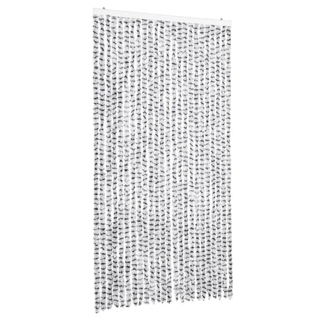 Vidaxx Fliegenvorhang 100x230 cm Chenille hellgrau und dunkelgrau