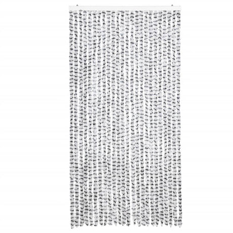 Vidaxx Fliegenvorhang 100x230 cm Chenille hellgrau und dunkelgrau
