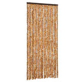 Vidaxx Fliegenvorhang 90x200 cm Chenille Ocker und Weiß