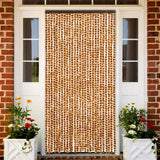 Vidaxx Fliegenvorhang 90x200 cm Chenille Ocker und Weiß