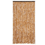 Vidaxx Fliegenvorhang 100x230 cm Chenille Ocker und Weiß