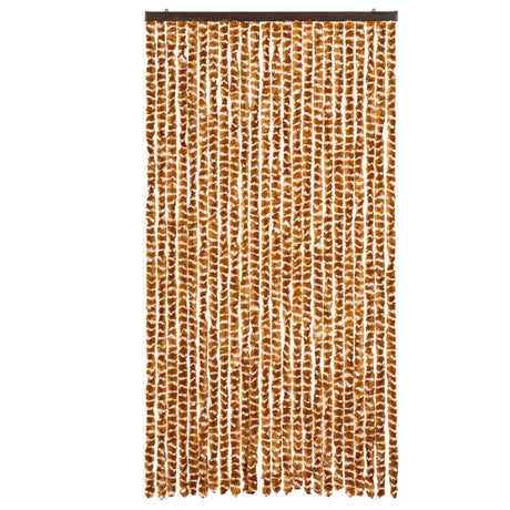 Vidaxx Fliegenvorhang 100x230 cm Chenille Ocker und Weiß