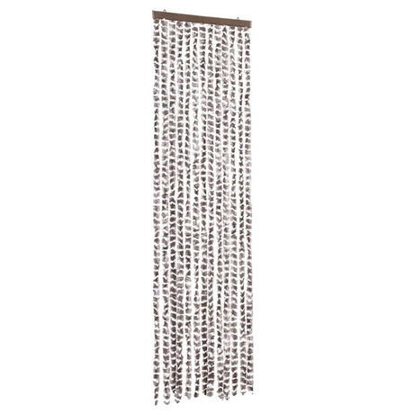 Vidaxx Fliegenvorhang 56x200 cm Chenille Taupe und Weiß