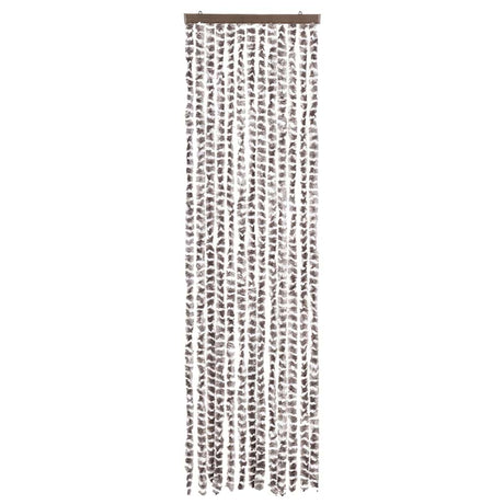 Vidaxx Fliegenvorhang 56x200 cm Chenille Taupe und Weiß