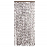 Vidaxx Fliegenvorhang 90x200 cm Chenille Taupe und Weiß
