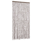 Vidaxx Fliegenvorhang 100x200 cm Chenille Taupe und Weiß