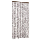 Vidaxx Fliegenvorhang 100x230 cm Chenille Taupe und Weiß
