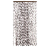 Vidaxx Fliegenvorhang 100x230 cm Chenille Taupe und Weiß