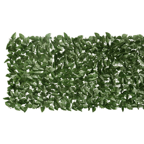 Vidaxxl Balkonschirm mit dunkelgrünen Blättern 200x75 cm