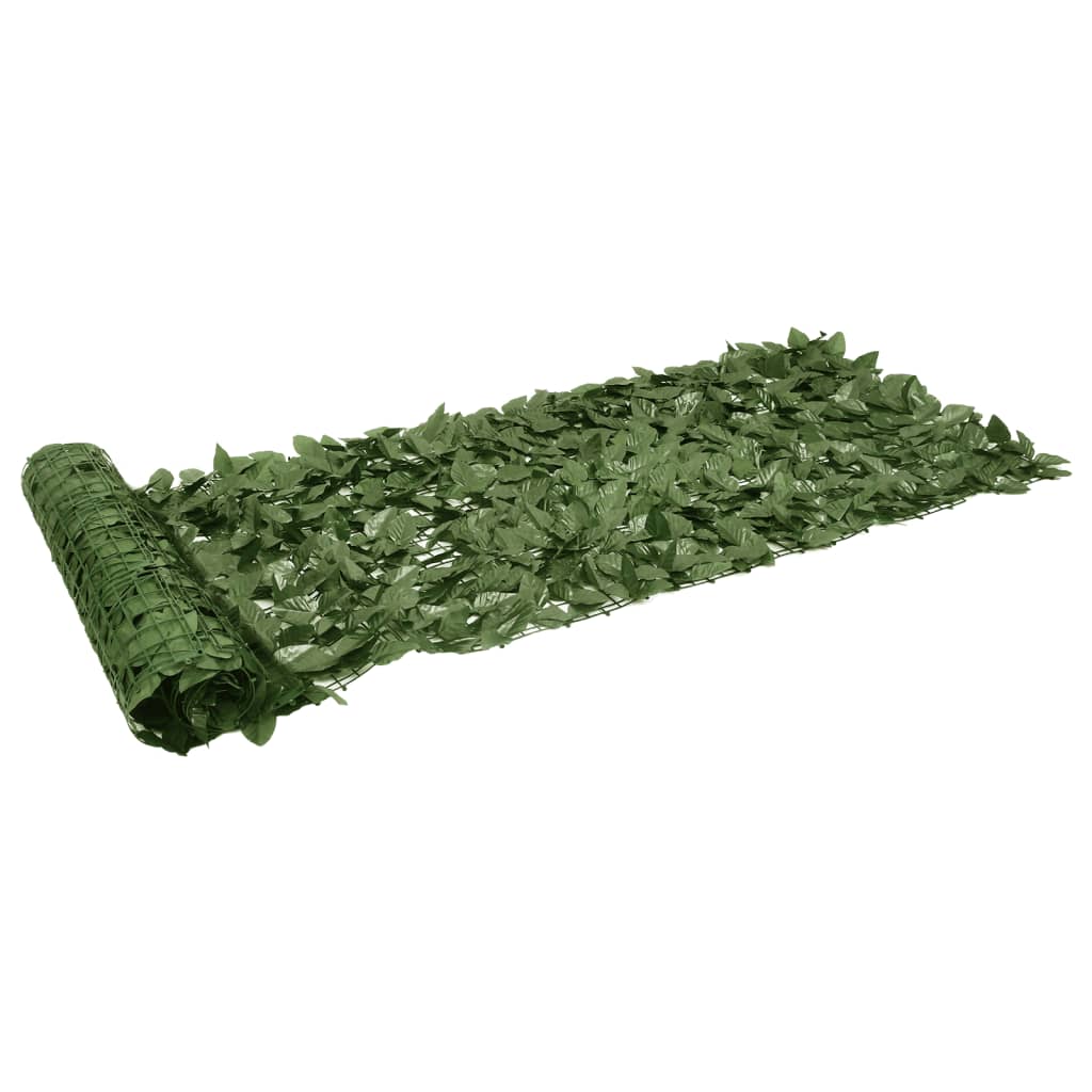 Vidaxxl Balkonschirm mit dunkelgrünen Blättern 600x75 cm