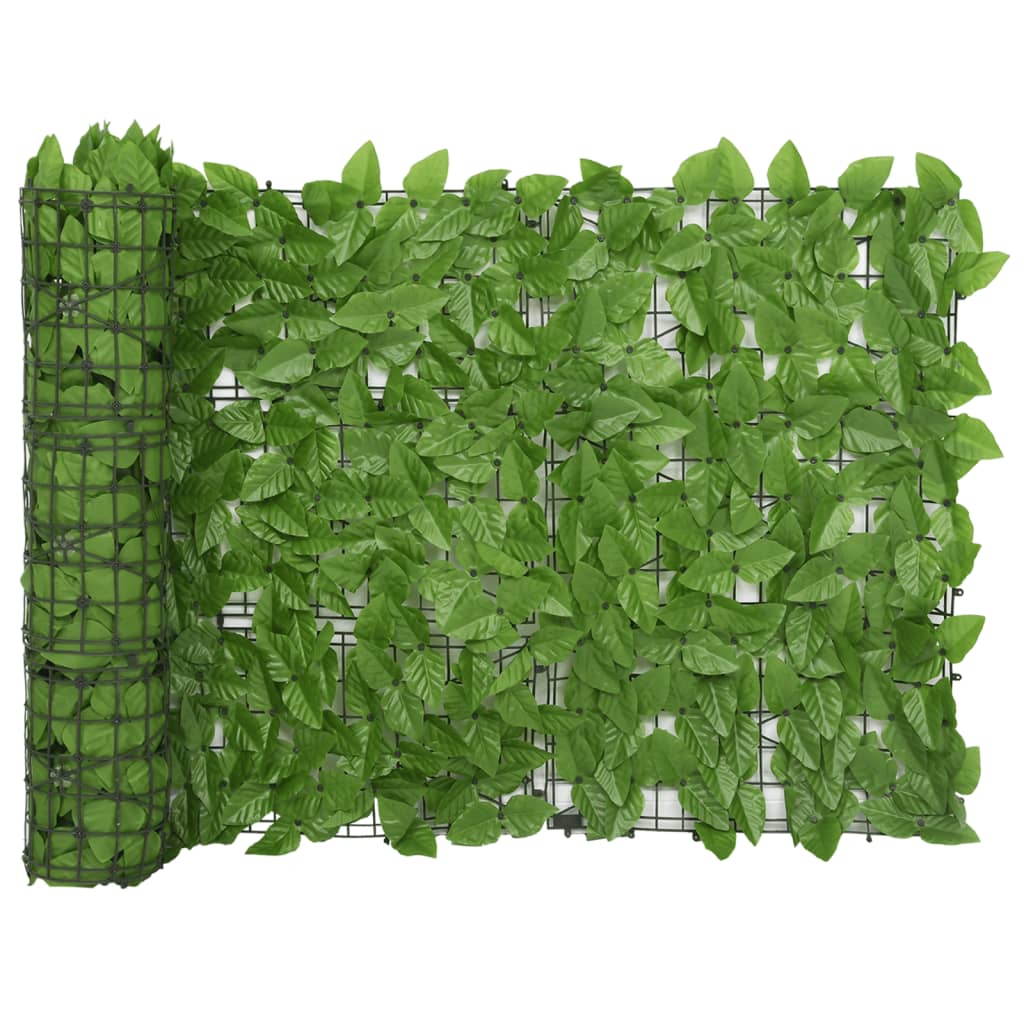 Vidaxxl Balkonschirm mit grünen Blättern 600x75 cm