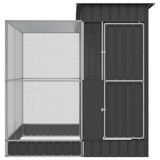 VidaXL Voliere mit Erweiterung 209x203x216 cm Stahl Silber