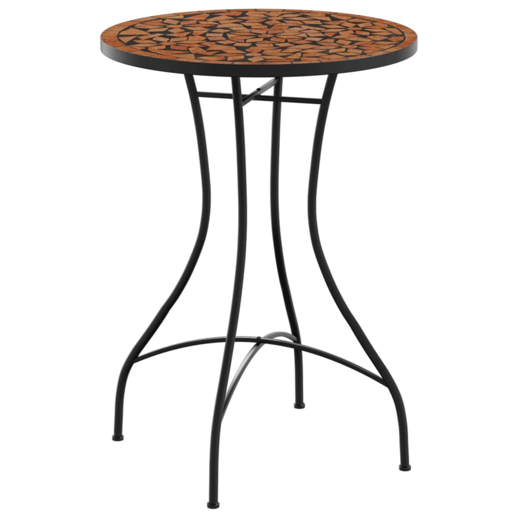 Vidaxl bistrotafel mozaïek ø50x70 cm keramiek terracottakleurig